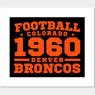 Football Colorado 1960 Denver Broncos Posters and Art